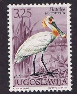 Yugoslavia   #1105  MNH 1972  birds 3.25d  spoonbill