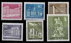 Berlin 1956-63,Sc.#9N120-135 MNH Berlin buildings