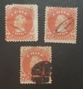 CHILE Scott 17 Used Stamp Lot T5973