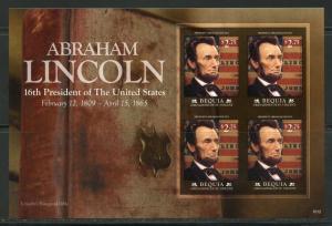 BEQUIA  16th   PRESIDENT ABRAHAM LINCOLN  IMPERF SHEET I   MINT NH