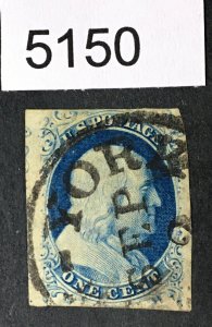 US STAMPS # 9 USED VF CAT. $100 LOT #5150