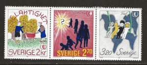 SWEDEN SC# 1553 a-c  FVF/MOG