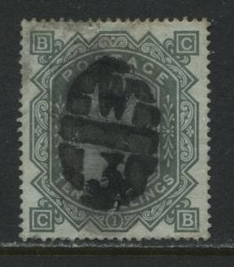 1882 10/ CB Plate 1 on blued paper struck by a bold London W3 oval.