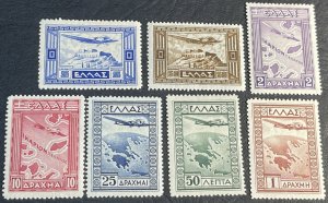 GREECE # C15-C21-MINT/HINGED---COMPLETE SET---AIR-MAIL---1933