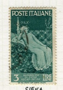 ITALY; 1946 early Republics Pictorial issue fine used 3L. value