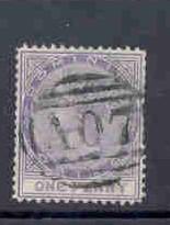 Dominica Sc 18 1886 1 d violet Victoria  stamp used