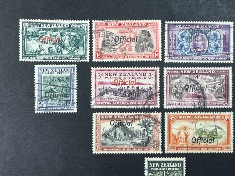 NEW ZEALAND # O76-O86--USED-COMPLETE SET---OFFICIAL---1940