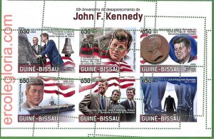 B1516 - GUINE-BISSAU - ERROR MISPERF Stamp Sheet - 2023 - John F. Kennedy-