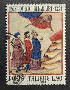 Italy 1965 Scott 918 used - 90 L,  Purgatory , Dante Alighieri  7th Centenary