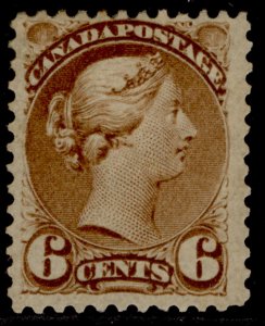 CANADA QV SG86, 6c yellowish brown, M MINT. Cat £350.