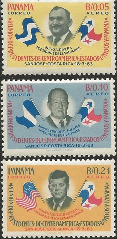 Panama C292-94 MNH Presidents Issue JFK Memorial