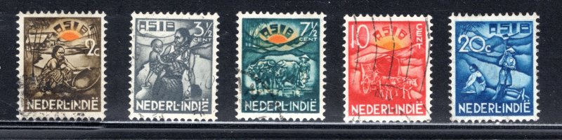 Netherlands Indies #B32-B36   VF, Used, CV $3.90 .....  4220196