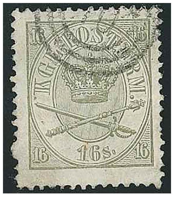 Denmark 1864-1868 Scott 15 Used - High Grade