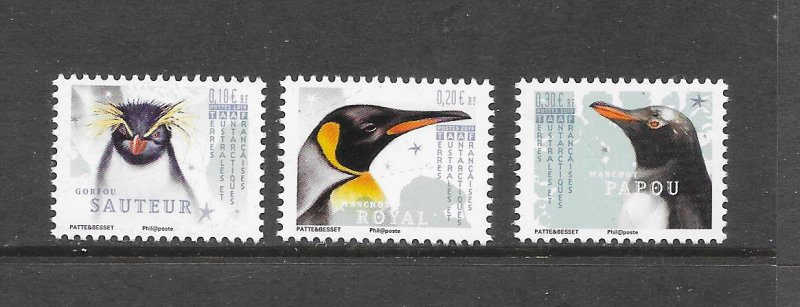 PENGUINS - FRENCH SOUTHERN ANTARCTIC TERRITORIES #594a-6a  MNH