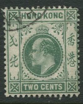 Hong Kong -Scott 88 - KEVII Definitive -1904 - Used - Single 2c Stamp