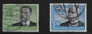 Germany Scott #C55-56, Singles 1934 FVF Used