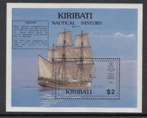 Kiribati 561 Sailing Ship Souvenir Sheet MNH VF