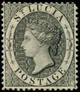 St Lucia SC# 11 VIctoria wmk 1d MNG P14