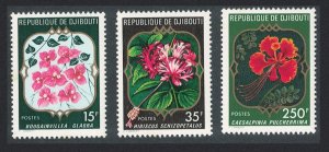 Djibouti Flowers 3v 1978 MNH SG#734-736