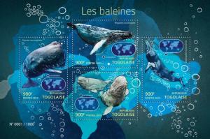 TOGO 2015 SHEET WHALES MARINE LIFE tg15422a