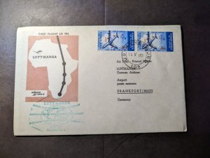 1962 S Africa Airmail First Flight Cover FFC Johannesburg to Frankfurt Germany