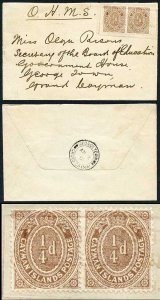 Cayman Is 1912 a weak strike of Rural Post Collection boxed handstamp on cover