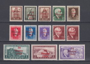 1943 Third Reich German Occup. Albania Michel 1/14 MNH  (missed 1 stamp Mi.13)