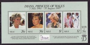 D2-Niue-Sc#867-unused NH sheet-Royalty-Princess Diana-1997-