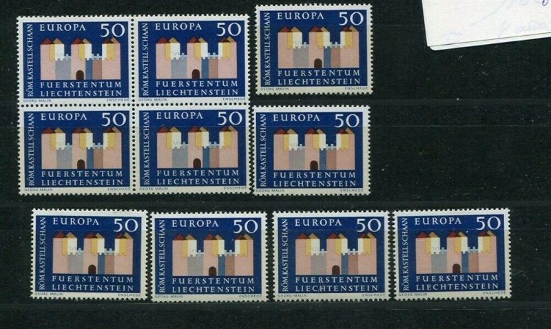 D093742 Europa CEPT 1964 Castles Wholesale 10 Series MNH Liechtenstein