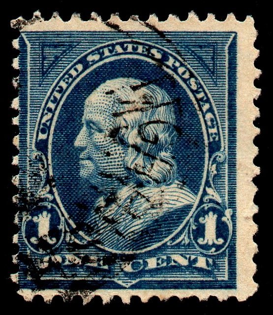 U.S. Scott #264: 1895 1¢ Benjamin Franklin, Used, F