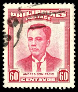 PHILIPPINES Sc 600 USED - 1958 60c -  Andres Bonifacio