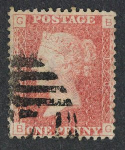 GB 1864                       PENNY RED                    used plate number 170