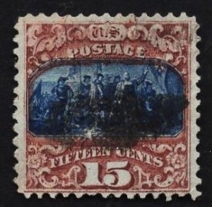 US Stamp #119 15c Brown & Blue Landing of Columbus Type II USED SCV $190