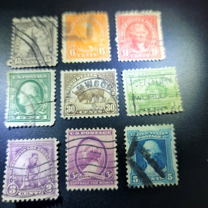 US Stamps Scott #566, 588, 561,525, 569, 728, 718, 784, 710 | United  States, General Issue Stamp