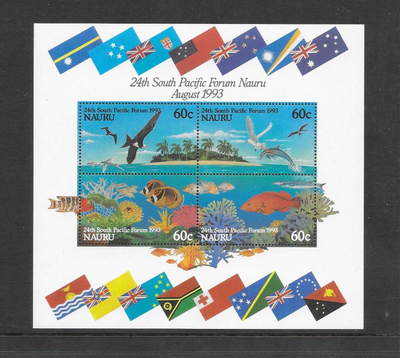 BIRDS, FISH, CORAL - NAURU #405b   MNH