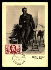 France 1959 Bichat Maxim Card FDC - L11519