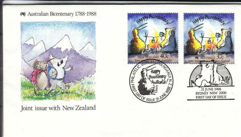 1988, Australia/New Zealand: Joint Issue, FDC (E9029)
