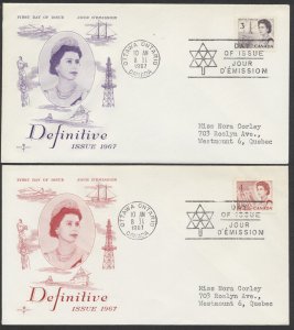 1967 #454-465B Set of 12 Centennial FDCs Rosecraft Cachets Ottawa