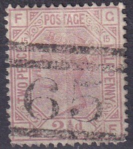 Great Britain #67 Plate 15 F-VF Used  CV $60..00 (Z4523)