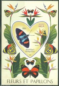 MADAGASCAR  2014  BUTTERFLIES  SOUVENIR  SHEET III  MINT NH