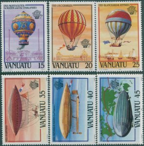 Vanuatu 1983 SG366-371 Manned Flight set MNH