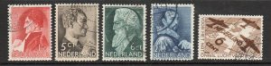 Netherlands - Sc# B77 - B81 Used          /          Lot 0324094