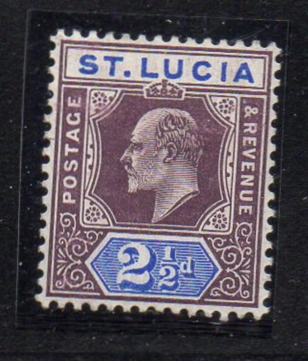 St Lucia Sc 52 1904 2 1/2d Edward VII stamp mint