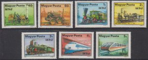 1979 Hungary 3343-3349 Locomotives 5,50 €