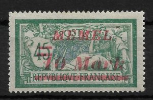 Memel 1922, 10m on 45c, Scott # 83, VF MLH*OG , Lot-6