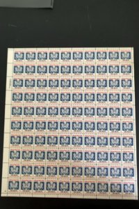 O133 $5 Official Mail Sheet MNH