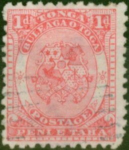 Tonga 1892 1d Pale Rose SG10 Fine Used