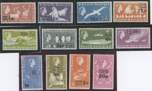 South Georgia #17B-30B Unused Single (Complete Set)