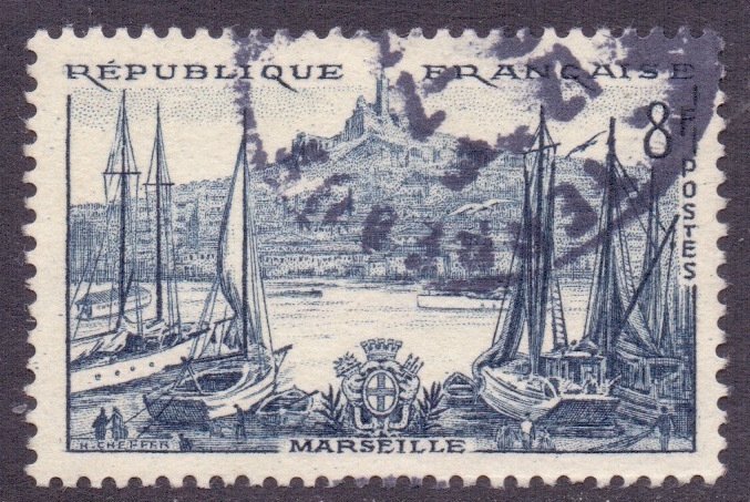 France Scott 775 - SG1263, 1955 Views Marseille 8f used