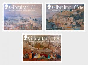 Gibraltar - Postfris/MNH - Complete set 150 years Gustavo Bacarisas 2022